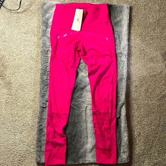 BRAND NWT ADIDAS X STELLA MCCARTNEY PINK LEGGINGS SIZE SMALL!! - Picture 3 of 9